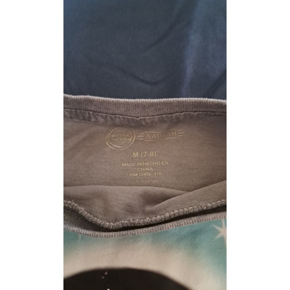 Aaliyah Girls Suze Med 7-8:short Sleeve Gray Tshirt - Picture 2 of 4